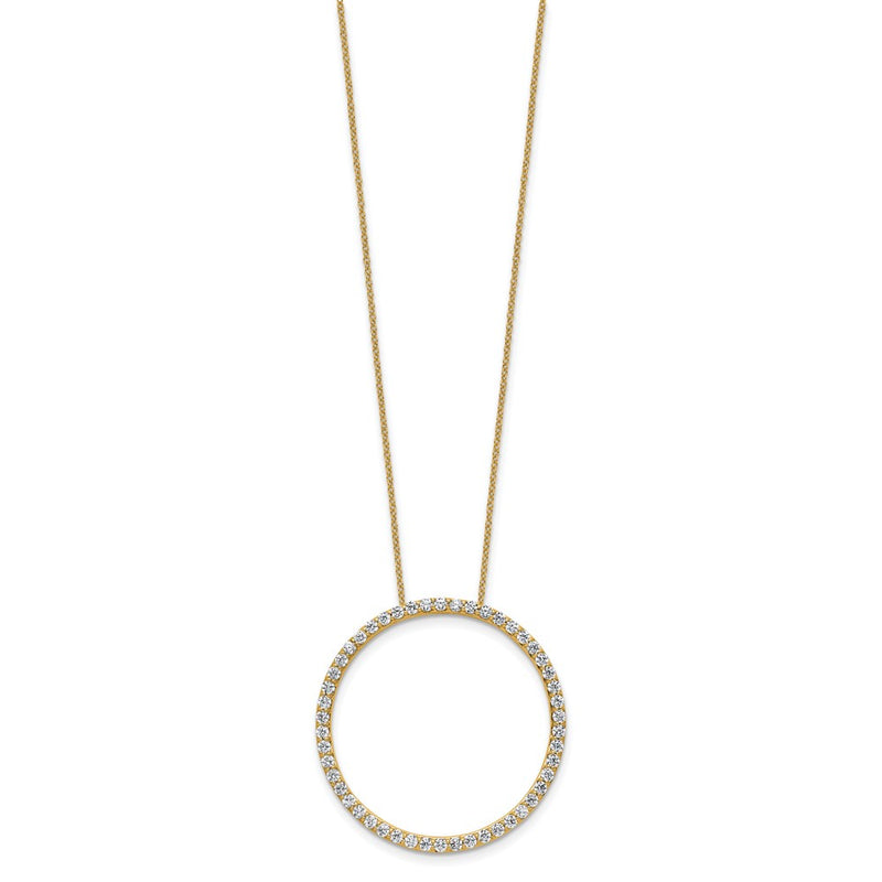 14K Yellow Gold True Origin 1 1/2 Carat Lab Grown Diamond Vs Def 18 Inch Eternity Pendant Necklace