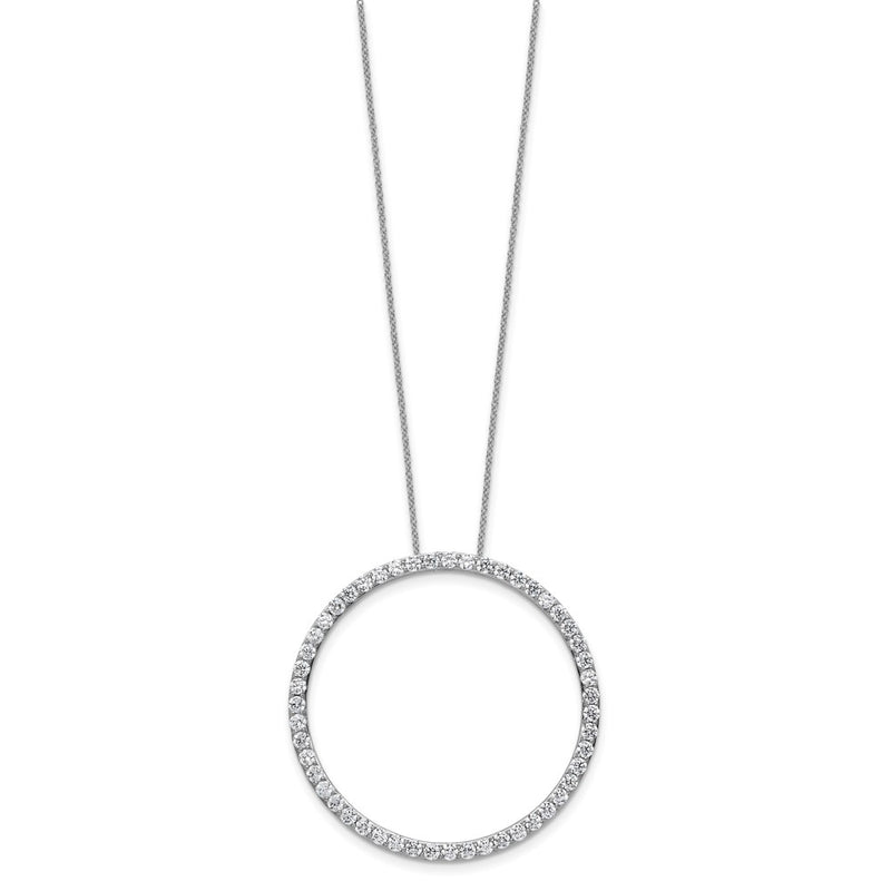 14K White Gold True Origin 3 Carat Lab Grown Diamond Vs Def 18 Inch Eternity Pendant Necklace
