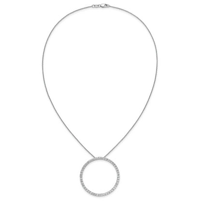 14K White Gold True Origin 3 Carat Lab Grown Diamond Vs Def 18 Inch Eternity Pendant Necklace