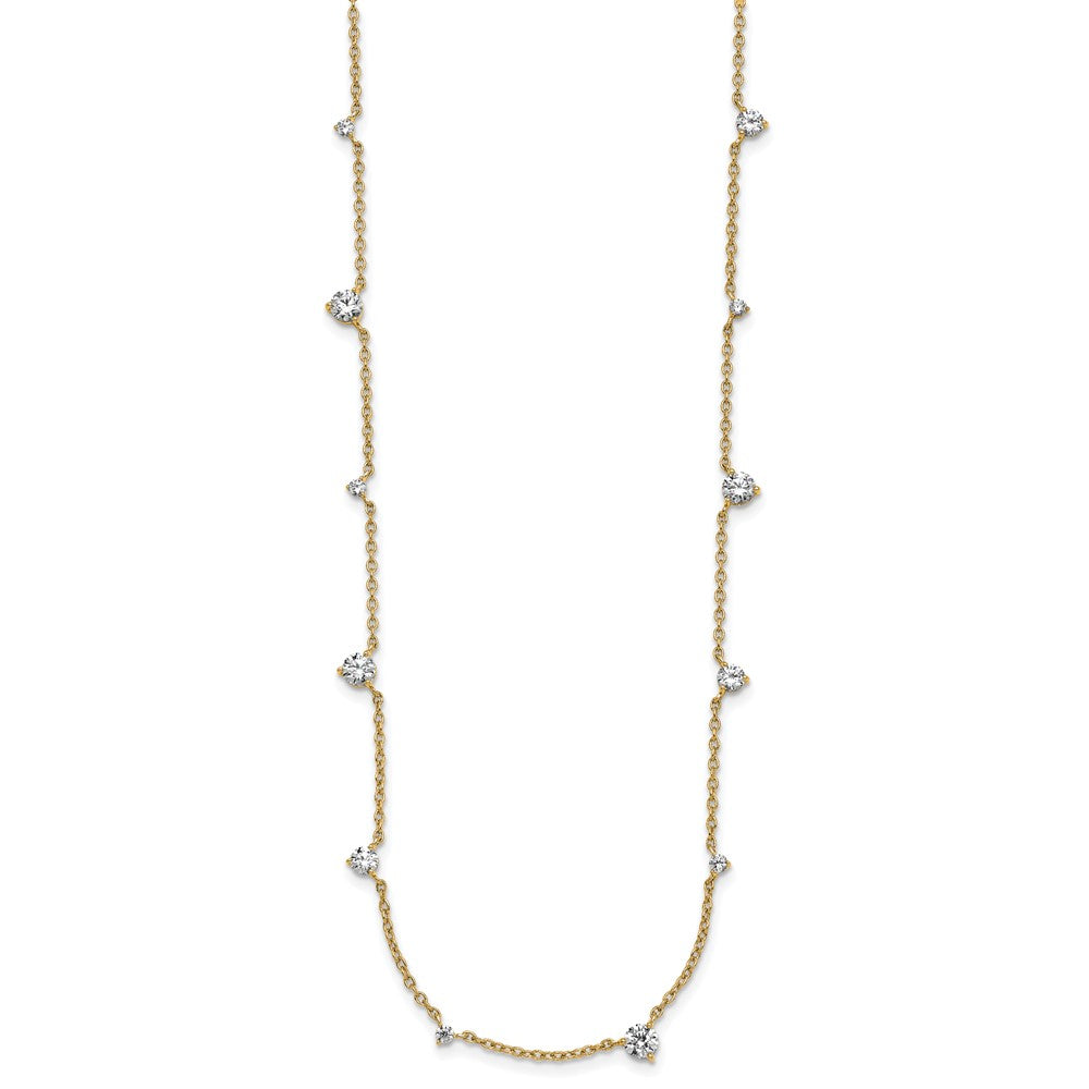 14K Yellow Gold True Origin 2 3/8 Carat Lab Grown Diamond Vs Def Twelve Station 18 Inch Necklace