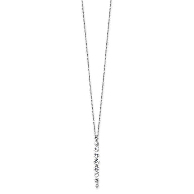 14K White Gold True Origin 1 Carat Lab Grown Diamond Vs Def 18 Inch Vertical Slide Necklace