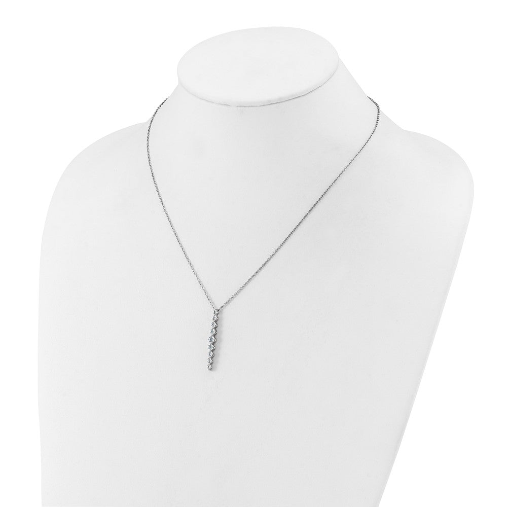 14K White Gold True Origin 1 Carat Lab Grown Diamond Vs Def 18 Inch Vertical Slide Necklace