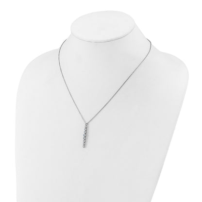 14K White Gold True Origin 1 Carat Lab Grown Diamond Vs Def 18 Inch Vertical Slide Necklace