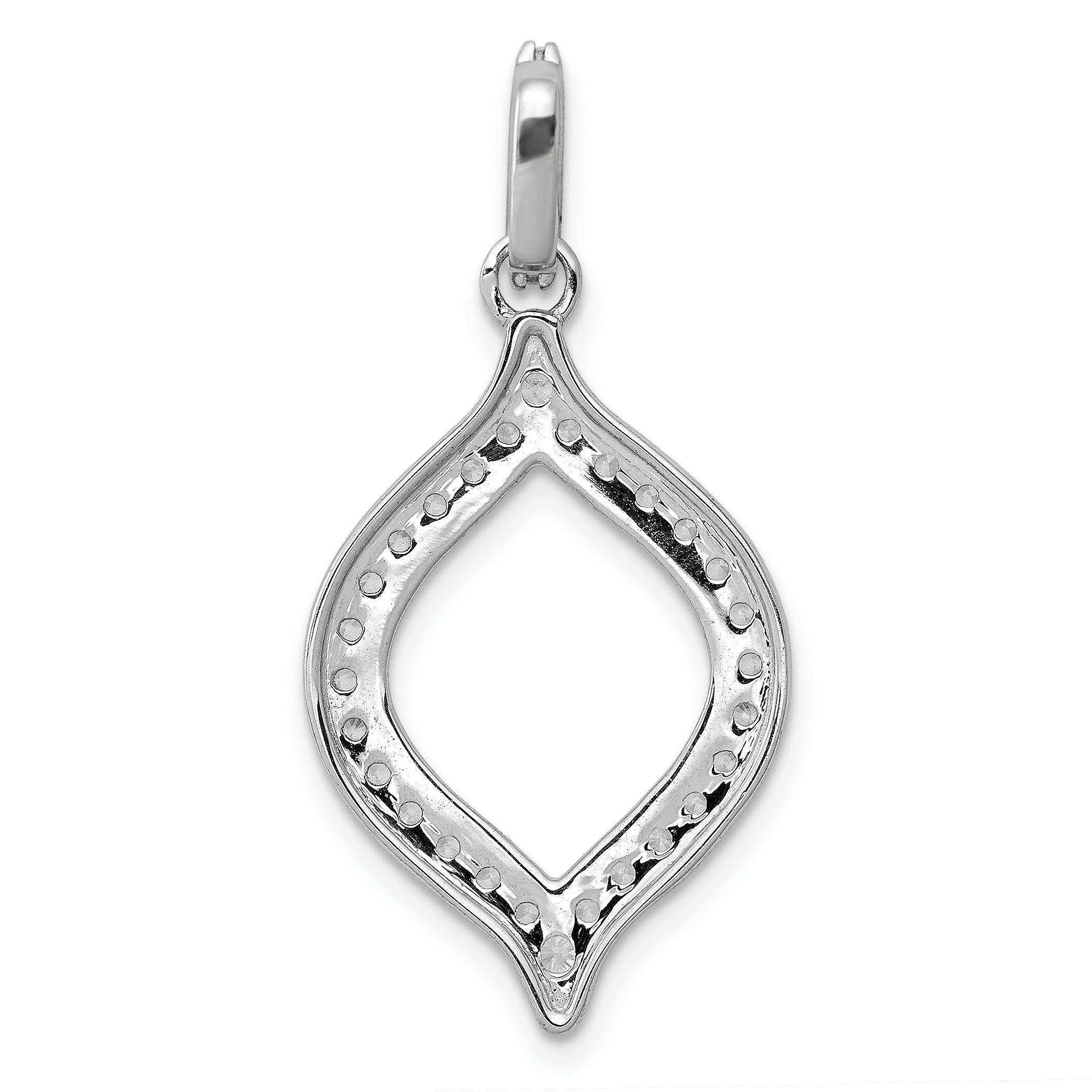14k White Gold 1/2 Ct. Lab Grown Diamond VS/SI+ G+ Fancy Open Pendant