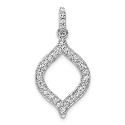 14k White Gold 1/2 Ct. Lab Grown Diamond VS/SI+ G+ Fancy Open Pendant