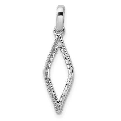 14k White Gold 1/4 Ct. Lab Grown Diamond VS/SI+ G+ Complete Fashion Geometric Pendant