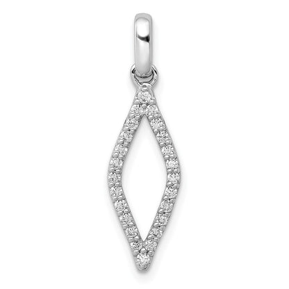 14k White Gold 1/4 Ct. Lab Grown Diamond VS/SI+ G+ Complete Fashion Geometric Pendant