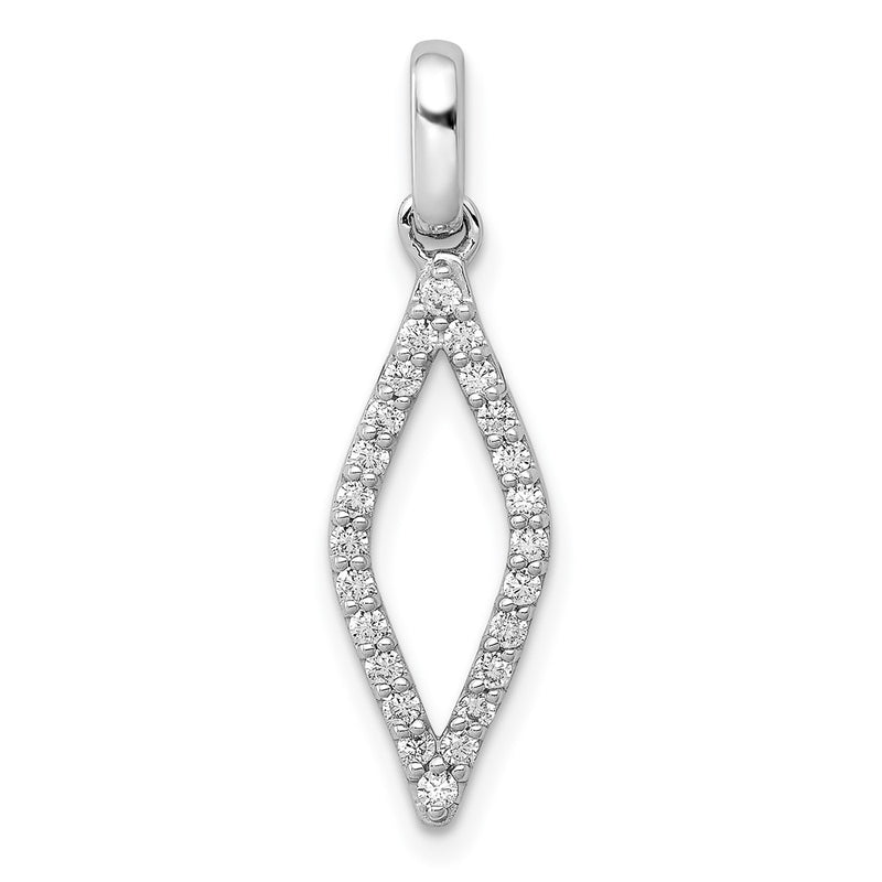 14k White Gold 1/4 Ct. Lab Grown Diamond VS/SI+ G+ Complete Fashion Geometric Pendant