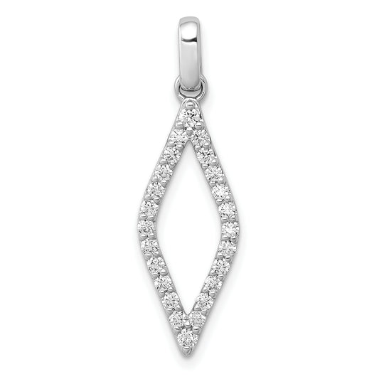 14k White Gold 1/2 Ct. Lab Grown Diamond VS/SI+ G+ Fashion Geometric Pendant