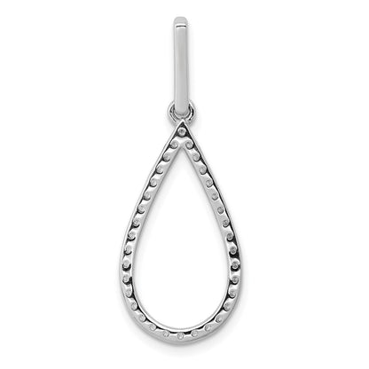 14k White Gold 1/2 Ct. Lab Grown Diamond VS/SI+ G+ Complete Teardrop Dangle Pendant
