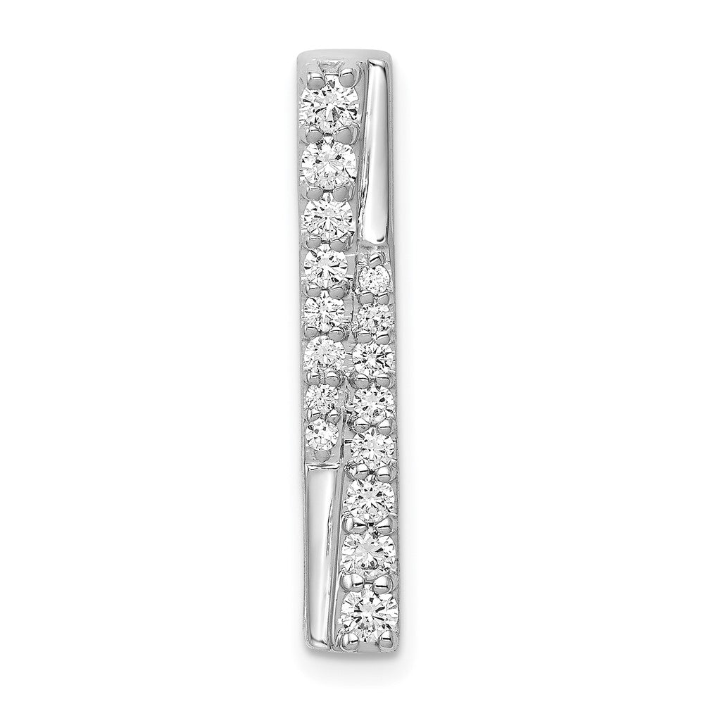 14K White Gold Lab Grown Diamond VS/SI FGH Fancy Chain Slide