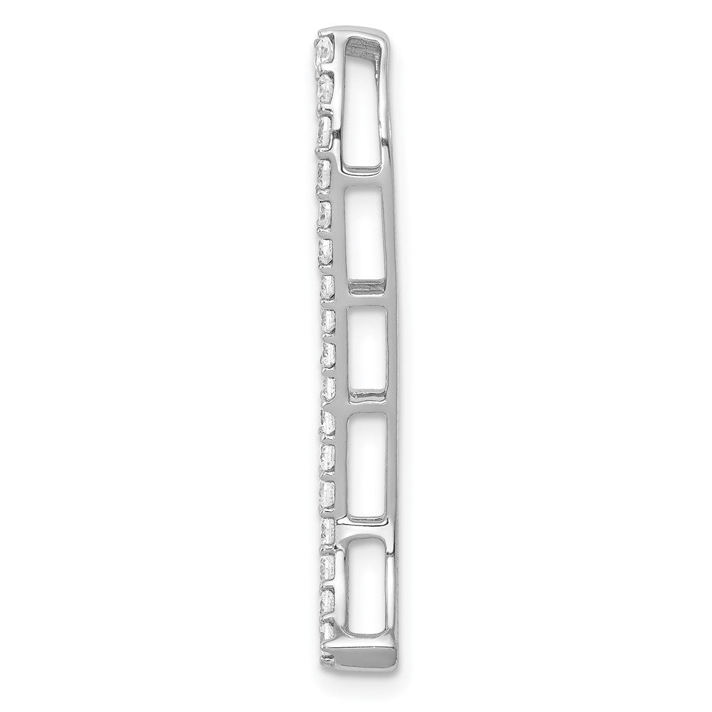 14K White Gold Lab Grown Diamond VS/SI FGH Fancy Chain Slide