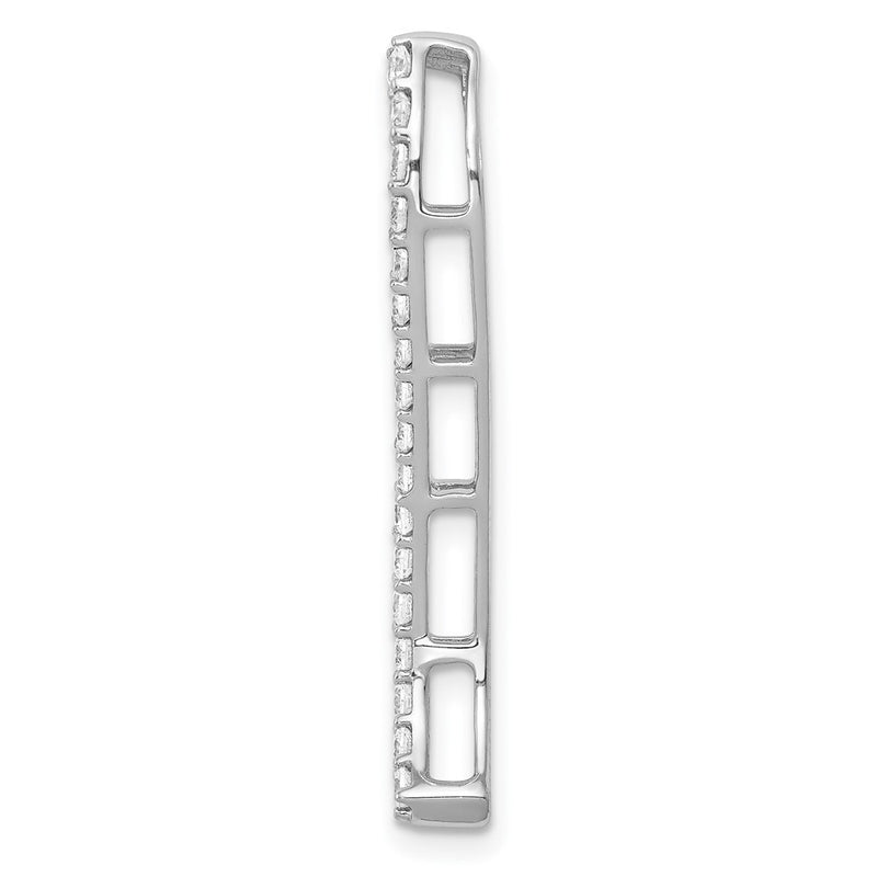 14K White Gold Lab Grown Diamond VS/SI FGH Fancy Chain Slide