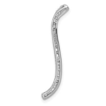 14K White Gold Lab Grown Diamond VS/SI FGH Fancy Chain Slide