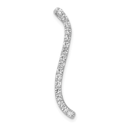 14K White Gold Lab Grown Diamond VS/SI FGH Fancy Chain Slide