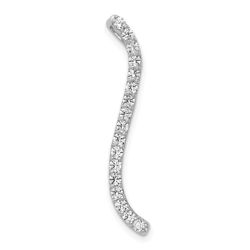 14K White Gold Lab Grown Diamond VS/SI FGH Fancy Chain Slide