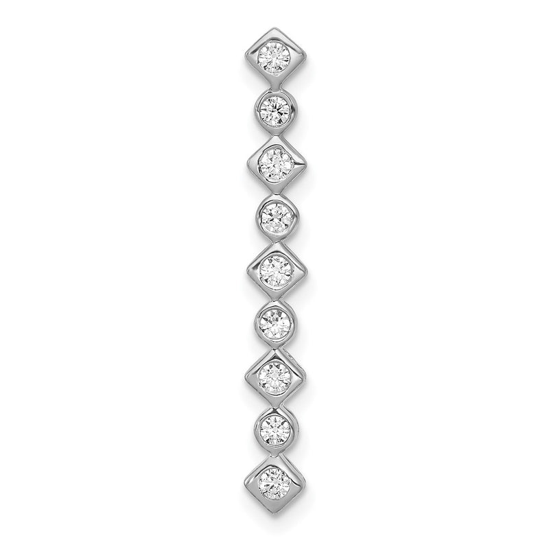 14K White Gold Lab Grown Diamond VS/SI+ G+ Fancy Chain Slide