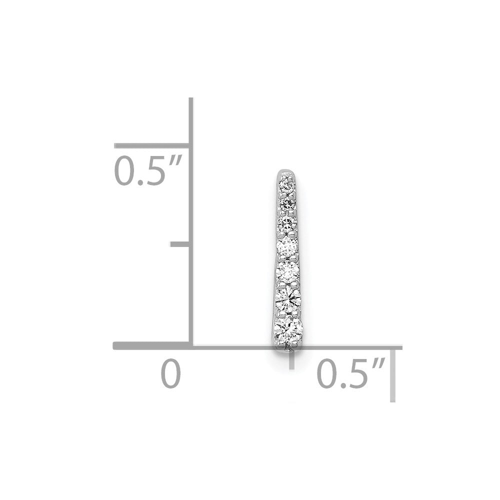 14K White Gold 1/10Ct. Diamond Fancy Chain Slide