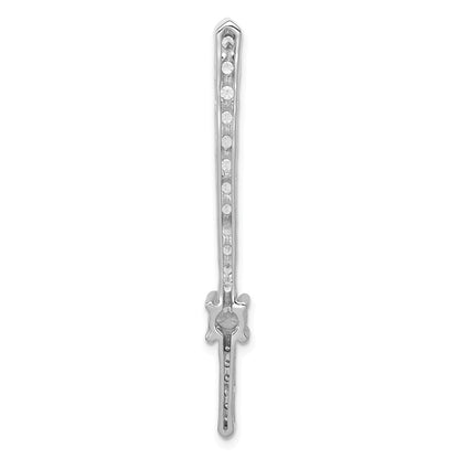 14K White Gold Lab Grown Diamond VS/SI+ G+ Fancy Chain Slide