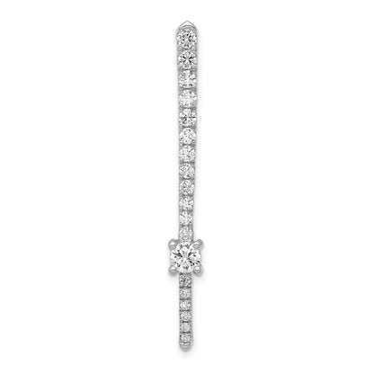 14K White Gold Lab Grown Diamond VS/SI+ G+ Fancy Chain Slide