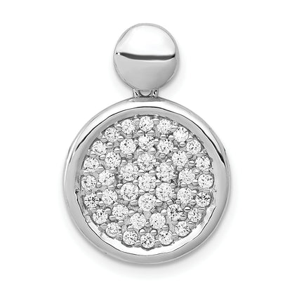 14K White Gold Lab Grown Diamond VS/SI+ G+ Fancy Circle Pendant