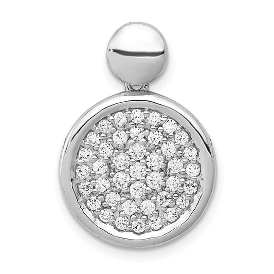 14K White Gold Lab Grown Diamond VS/SI+ G+ Fancy Circle Pendant