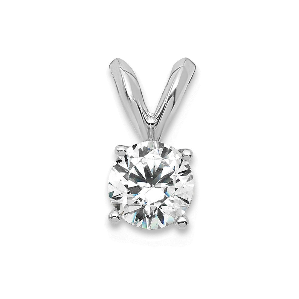 14k White Gold 14k White Gold 1/3 carat Certified Lab Grown Diamond VS+ F+ Round Complete Four Prong Solitaire Pendant