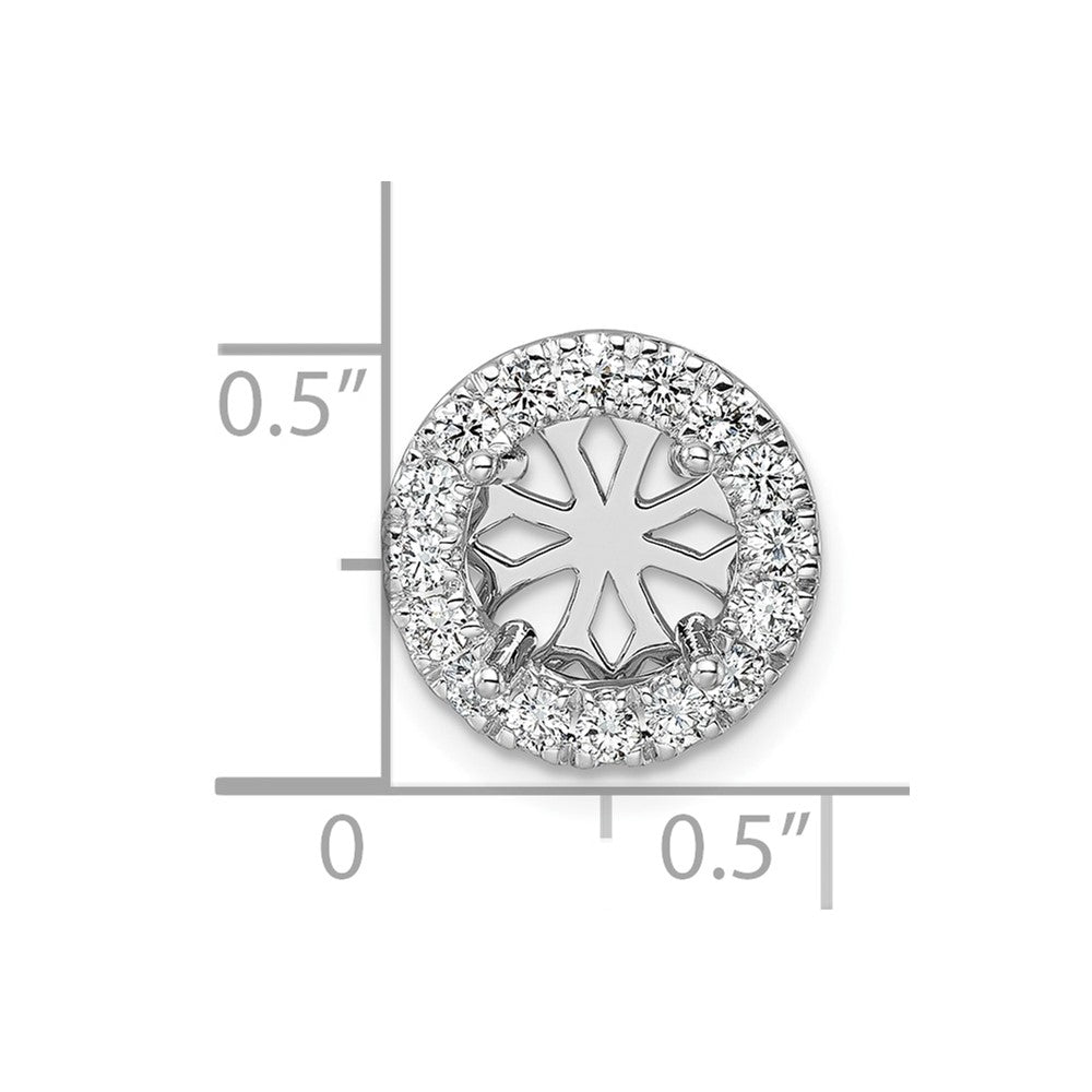 14k White Gold 2 1/2 Ct. Lab Grown Diamond VS/SI+ G+ Round Halo Chain Slide Pendant