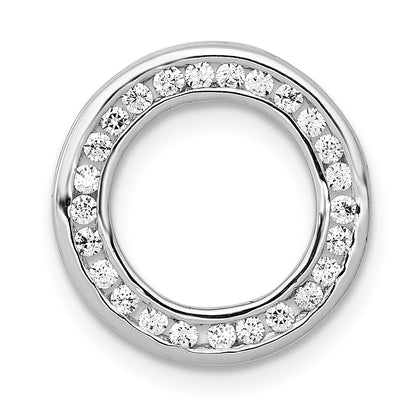 14K White Gold Lab Grown Diamond VS/SI+ G+ Circle Pendant
