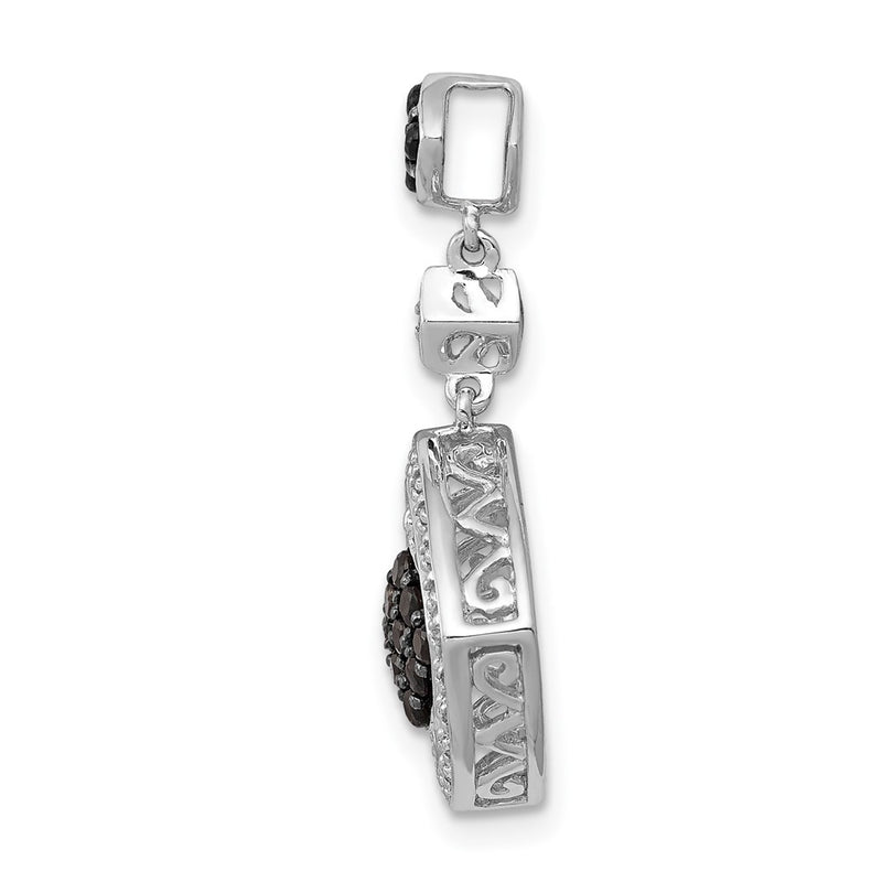 14k White Gold 14k White Gold 1/4ct. White and Blue Diamond Dangle Pendant