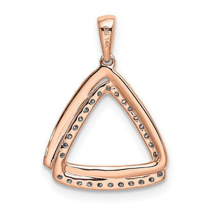 14k Rose Gold 1/6 Ct. Lab Grown Diamond VS/SI+ G+ Double Triangle Pendant