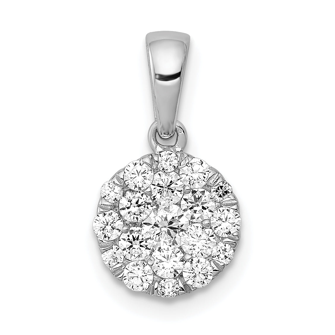 14K White Gold Lab Grown Diamond VS/SI FGH Pendant