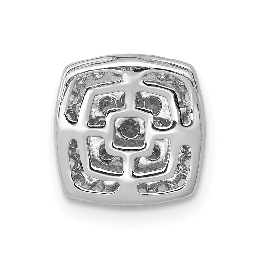 14K White Gold Lab Grown Diamond VS/SI+ G+ Slide Pendant