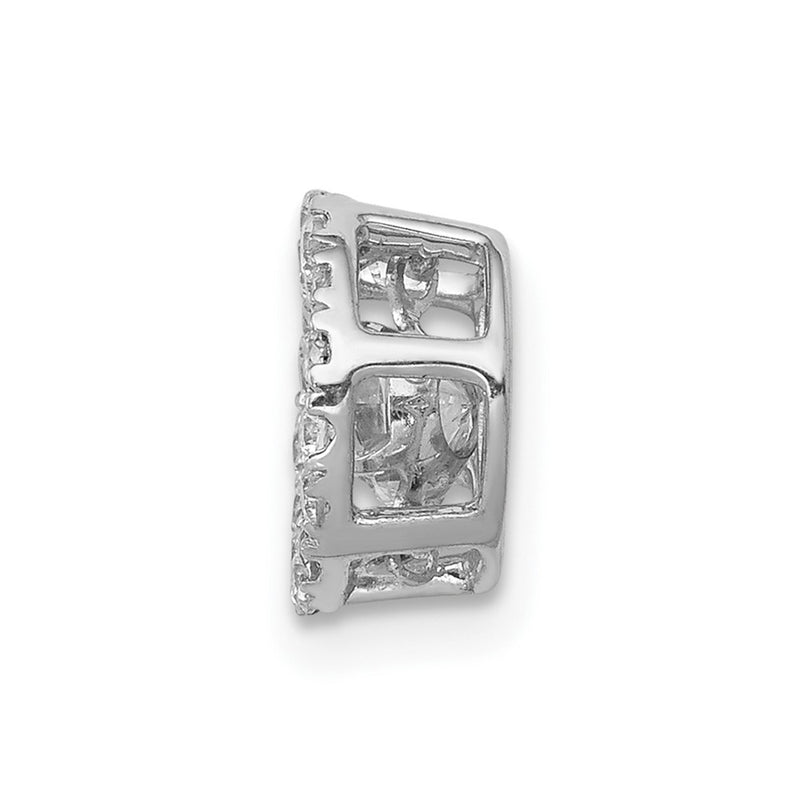 14k White Gold 3/8 Ct. Lab Grown Diamond VS/SI+ G+ Vibrant Chain Slide Pendant