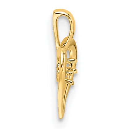 10K Yellow Gold Heart Pendant Mounting