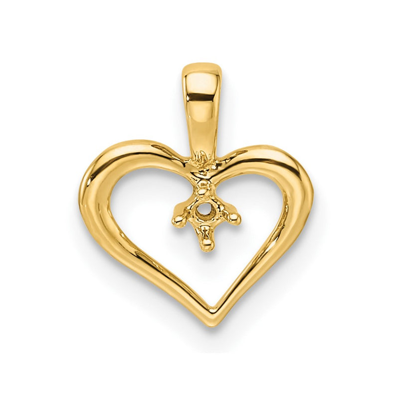 10K Yellow Gold Heart Pendant Mounting