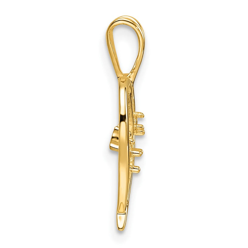 10K Yellow Gold 10K Heart Pendant Mounting
