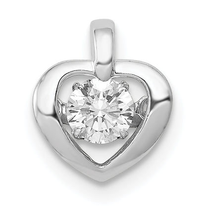 14k White Gold 1/4 Ct. Lab Grown Diamond VS/SI+ G+ Vibrant Heart Pendant