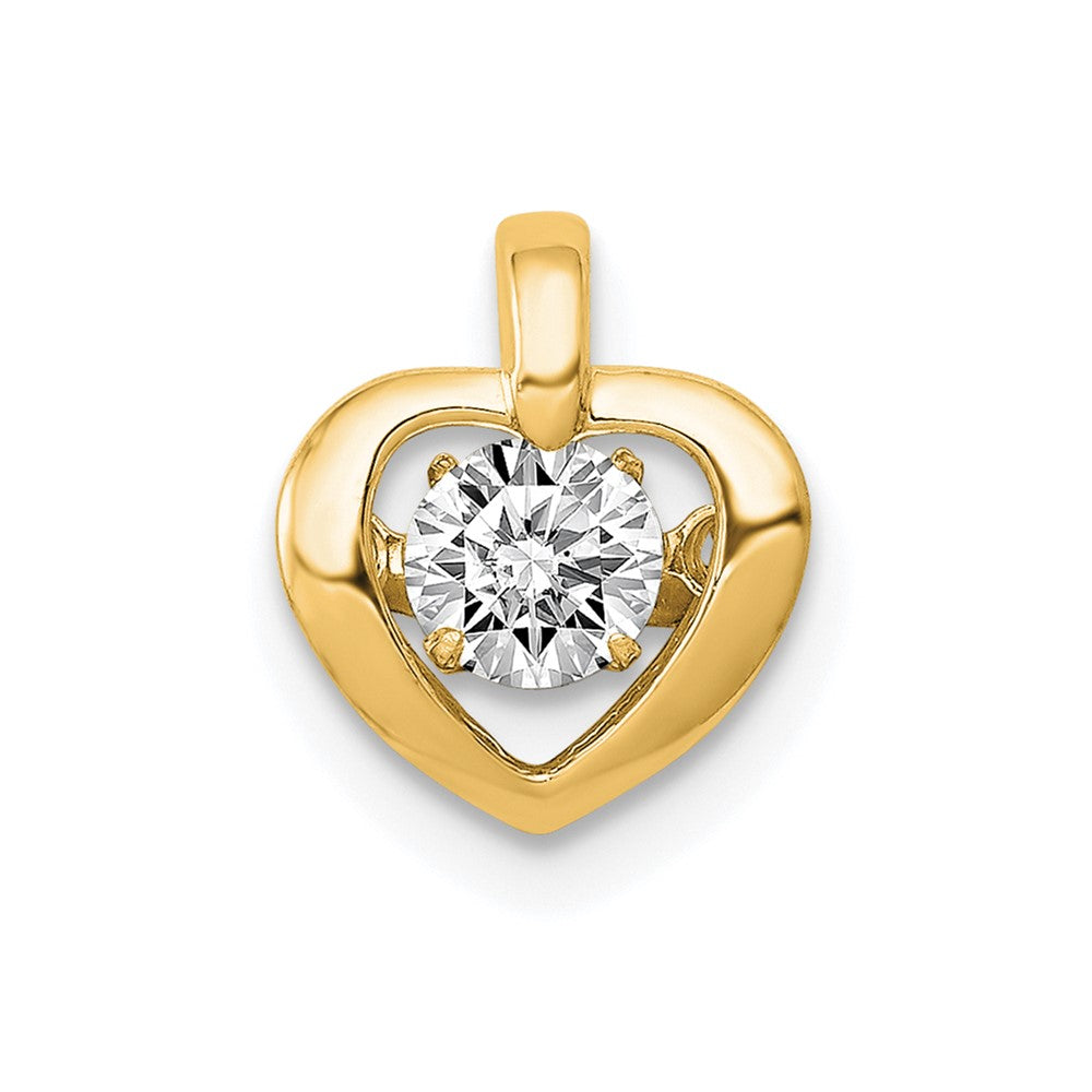14k Yellow Gold 1/4 Ct. Lab Grown Diamond VS/SI+ G+ Vibrant Heart Pendant