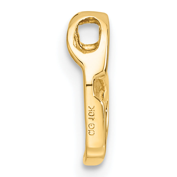 10K Yellow Gold Heart Chain Slide Mounting