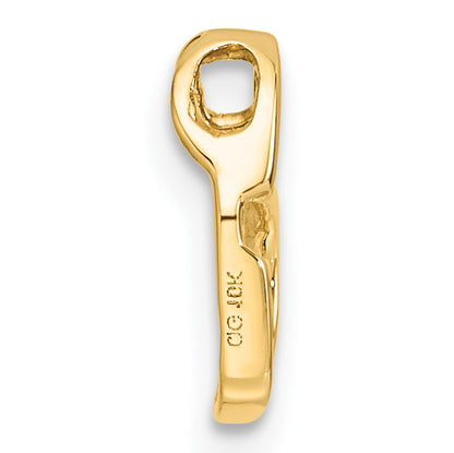 10K Yellow Gold Heart Chain Slide Mounting