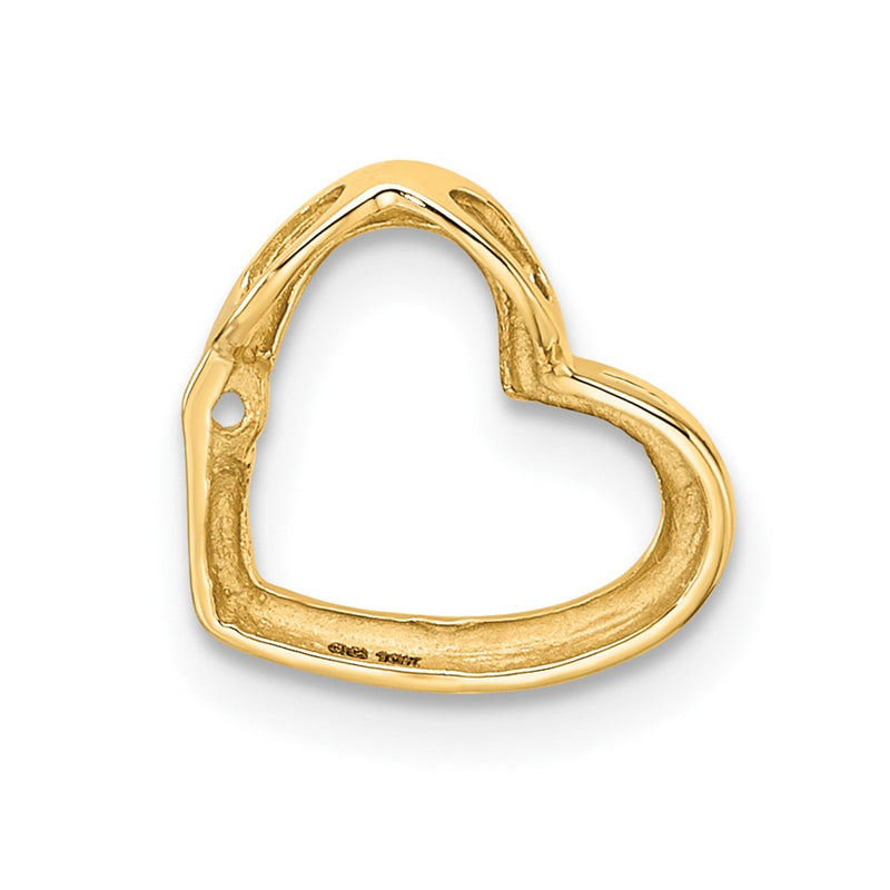 10K Yellow Gold Heart Chain Slide Mounting