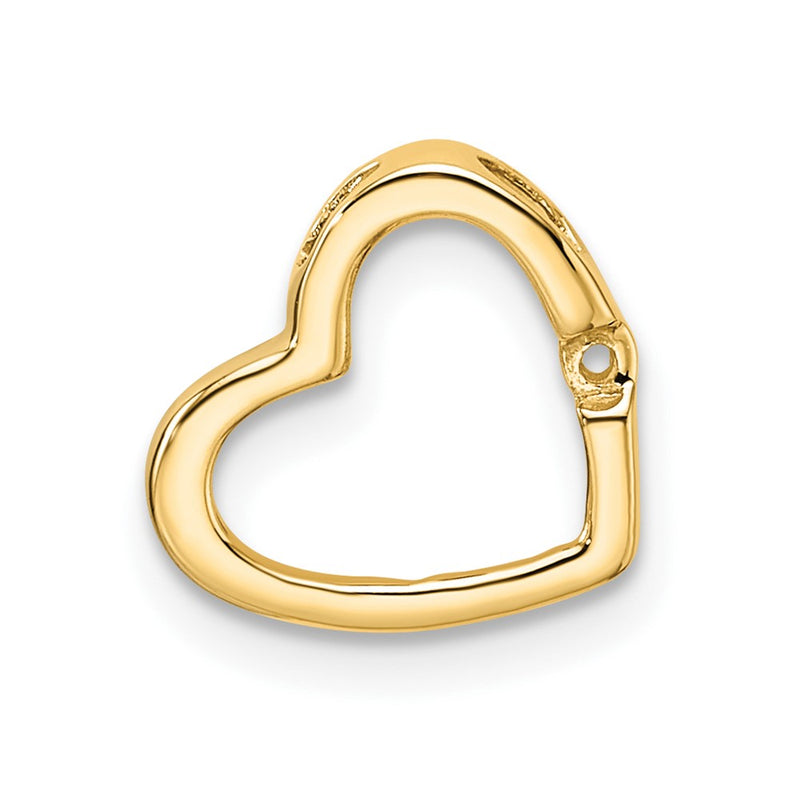 10K Yellow Gold Heart Chain Slide Mounting