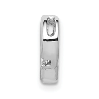 10K White Gold .01Ct. Diamond Heart Chain Slide