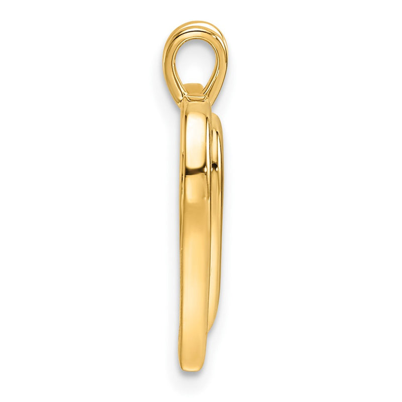 10K Yellow Gold 10K Fancy Heart Pendant Mounting