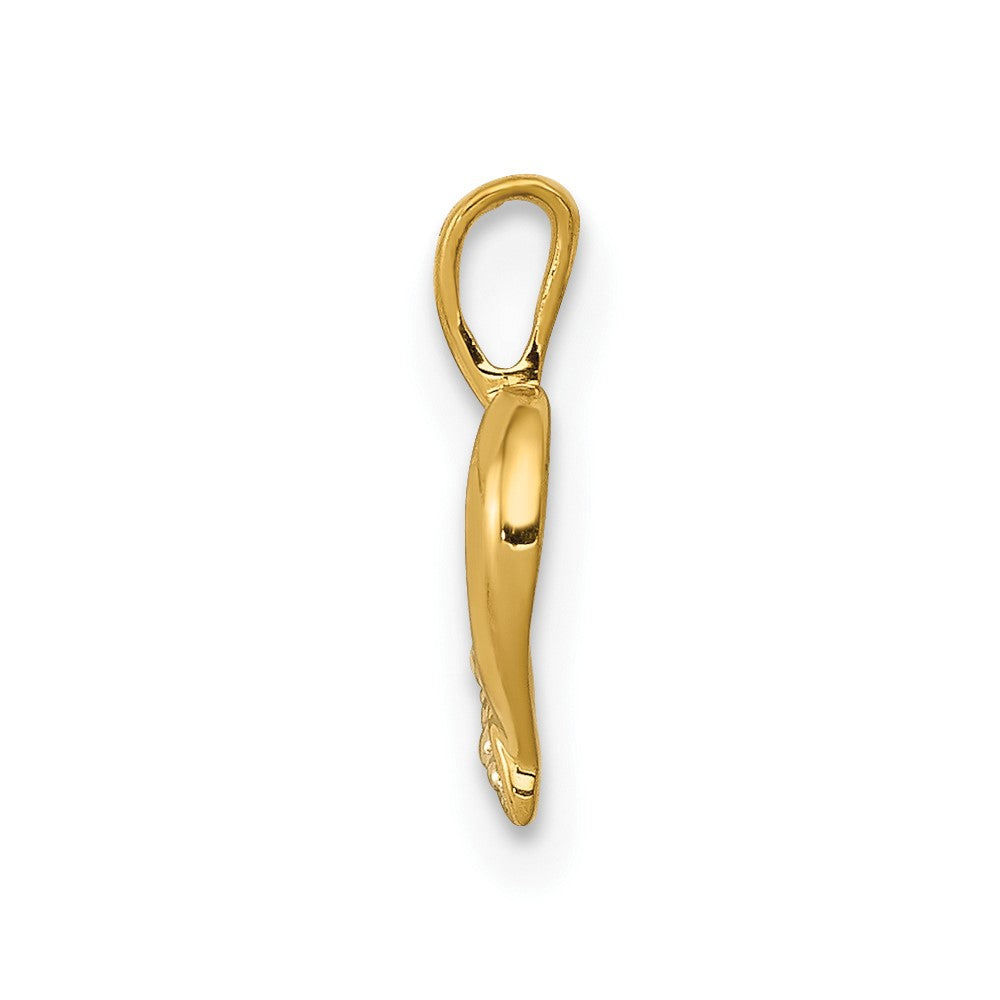 10K Yellow Gold 10K .01Ct. Diamond Heart Pendant