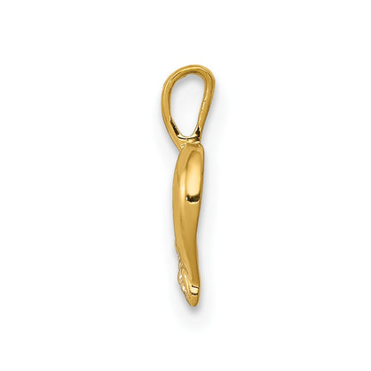10K Yellow Gold 10K .01Ct. Diamond Heart Pendant