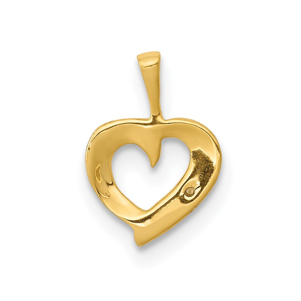 10K Yellow Gold 10K .01Ct. Diamond Heart Pendant