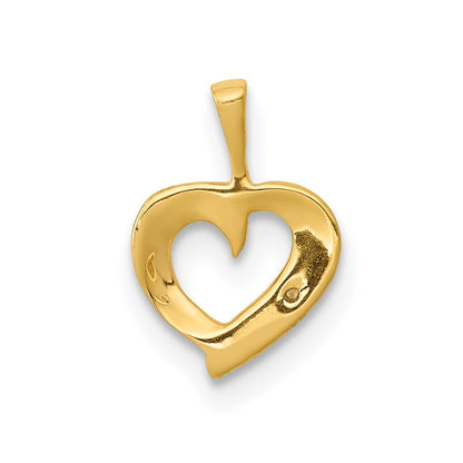 10K Yellow Gold 10K .01Ct. Diamond Heart Pendant