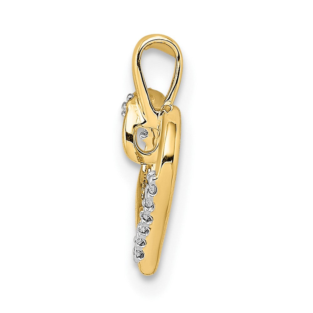 10K Yellow Gold 10K Diamond Heart Pendant